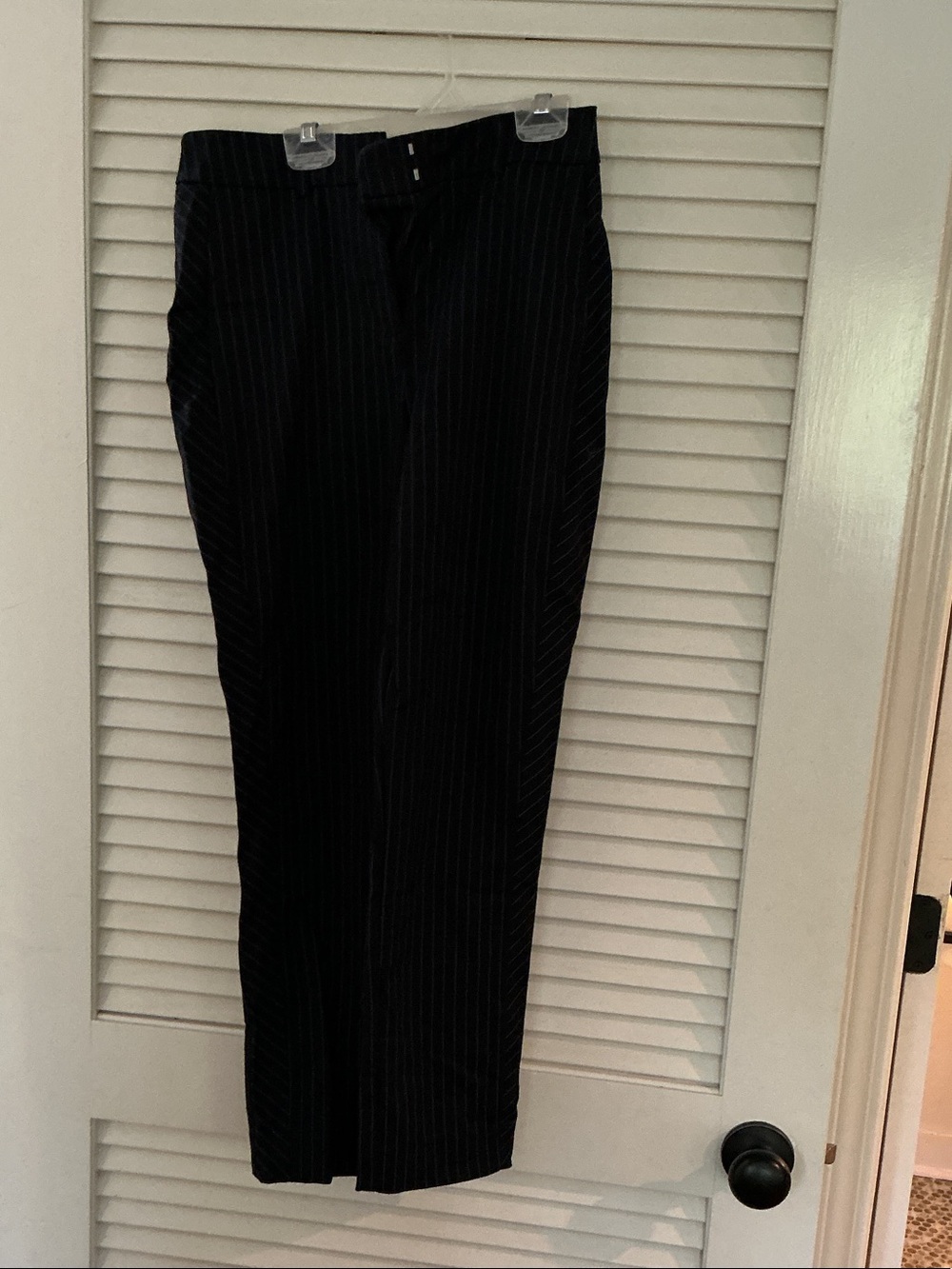 Women's Black Pinstripe Dress Pants